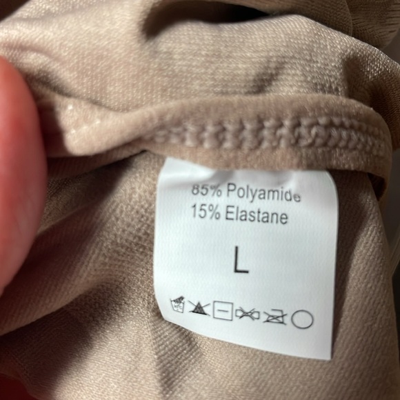 Hey Shape Size L and XL Tan Spaghetti Strap  Snatch Waist Super Stretch Bodysuit - Picture 12 of 12